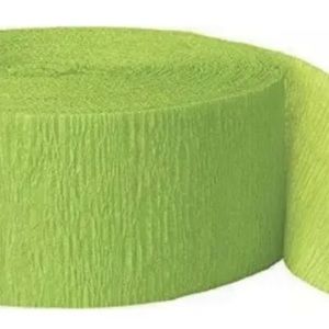 2~Lime Green Crepe Paper Streamers 81ft.
